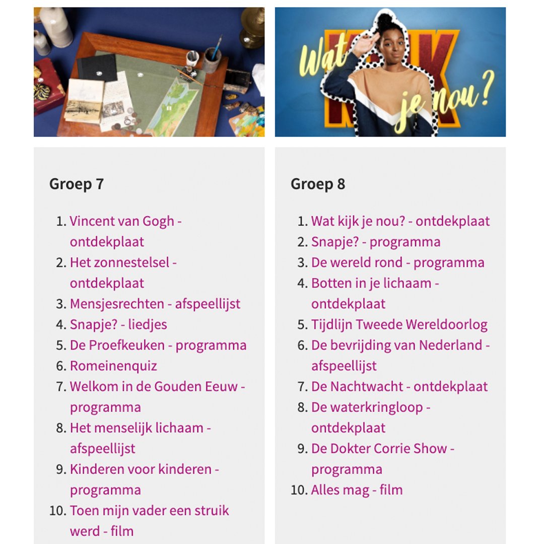 Handig: op Schooltv.nl/thuis vind je nu een overzicht van de leukste programma's, afspeellijsten, ontdekplaten en films per groep van de basisschool. Zo wordt thuis Schooltv kijken nog makkelijker en leuker!
#thuisonderwijs #afstandsleren #scholendicht