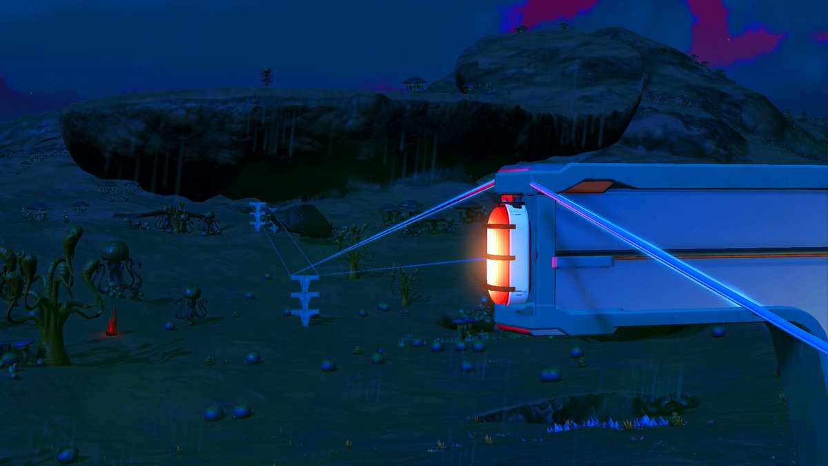 Over 30 hours into Permadeath run #4, more than twice my longest now. At this point I'm pretty well kitted out and am not feeling much danger (which itself is dangerous). I've spent the last 15 hours mostly puttering around my little base, now powered by electromagnetism.