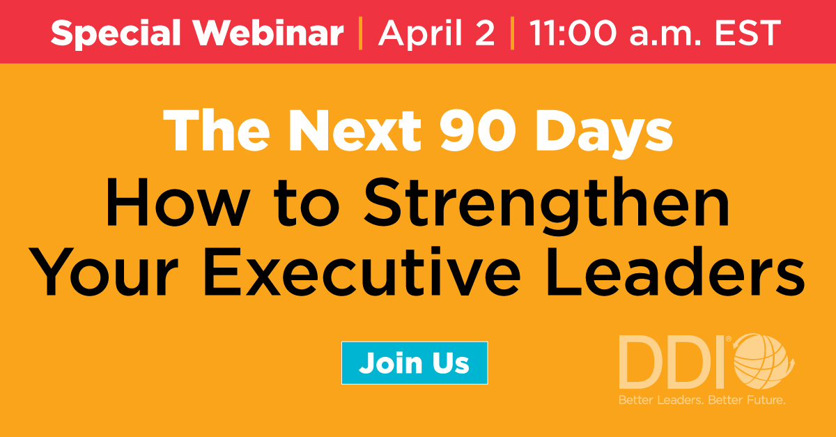 DDIworld's tweet photo. Time's up if you're preparing for a future economic crisis. It's already here. Join executive expert Matt Paese for a powerful webinar on how to support your #executives in the next 90 days as they work through the crisis and pivot toward the future. https://t.co/eJ5d7ieJEZ https://t.co/76Njqy8PjA