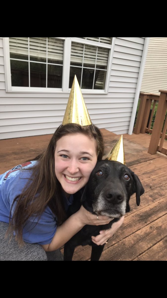 abigail_coco28's tweet photo. @SeanLowe09 my best pup Harley lives that laryngeal paralysis life like Ellie, but today he’s celebrating his 12th birthday!!!! Can’t let a silly messed up larynx hold him back from celebrating his big day 🥳♥️ https://t.co/JgWKEB7tL3