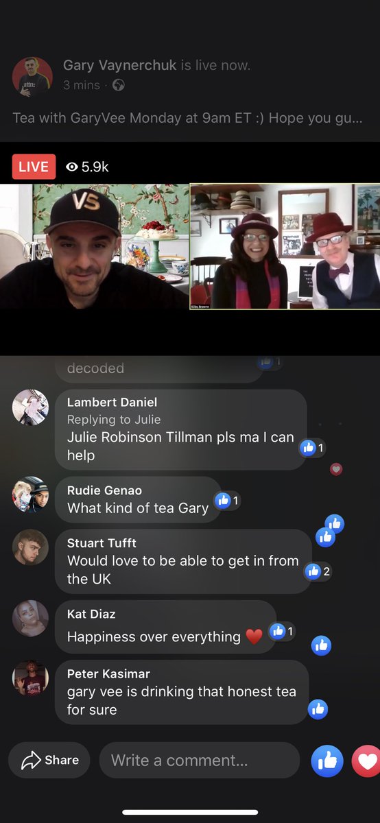 Watching while working <a href="/garyvee/">Gary Vaynerchuk</a> live team with Gary.
