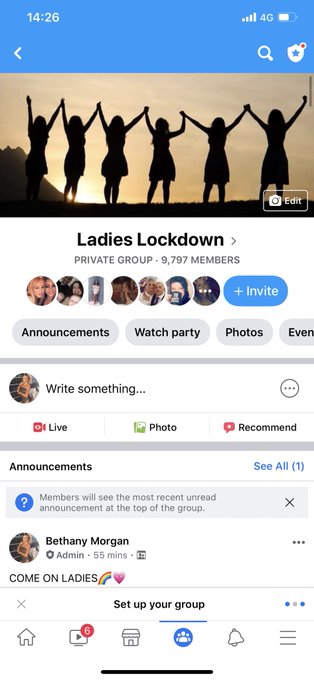 #LADIESLOCKDOWN I can&rsquo;t believe in under 24 hours we have raised over &pound;1000 and got over 9k members in<a href="/tag/ladieslockdown"class="tags">#LADIESLOCKDOWN</a>