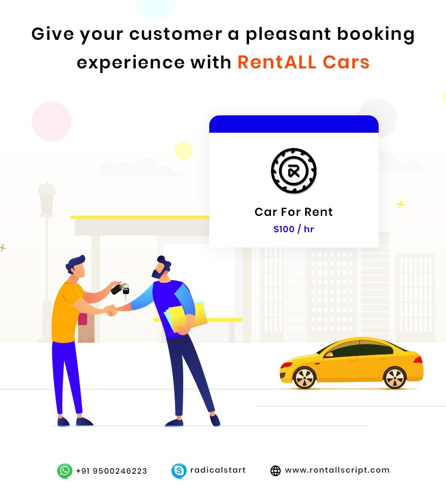 radicalstartnow's tweet image. Give your customer a pleasant booking experience with RentALL Cars - Car Rental Script.

For more info visit: rentallscript.com/airbnb-clone-f…

#carrentalscript #carbookingscript #airbnbcloneforcars #startups #business #entreprenuers #smallbusiness   #startup2020 #rentallscript