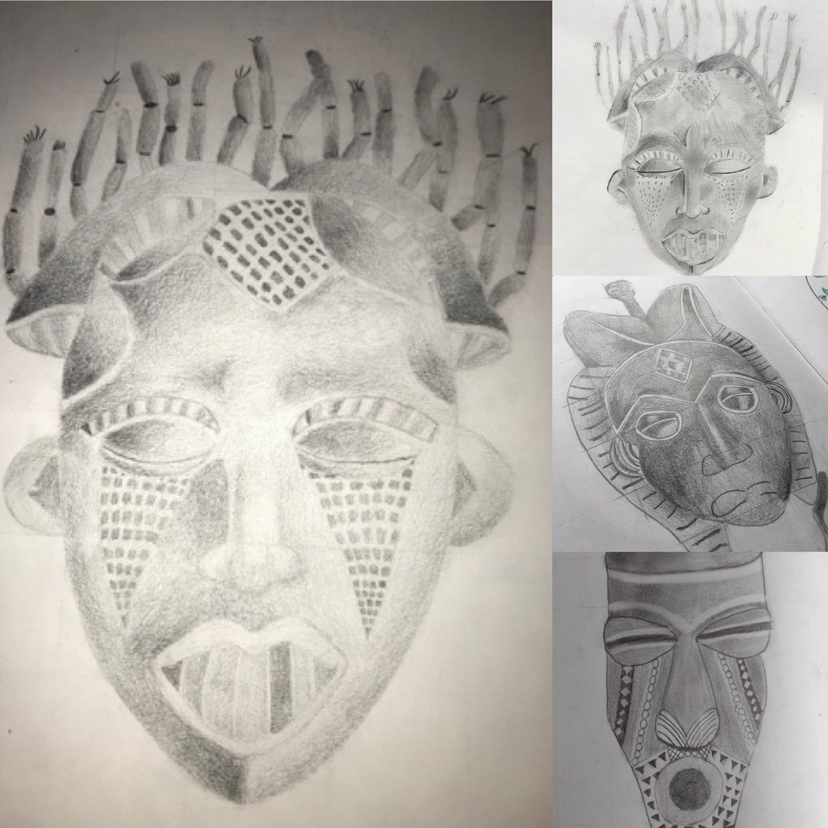 Year 8 students have also been working hard on the mask project at home with some lovely examples of work being emailed in.