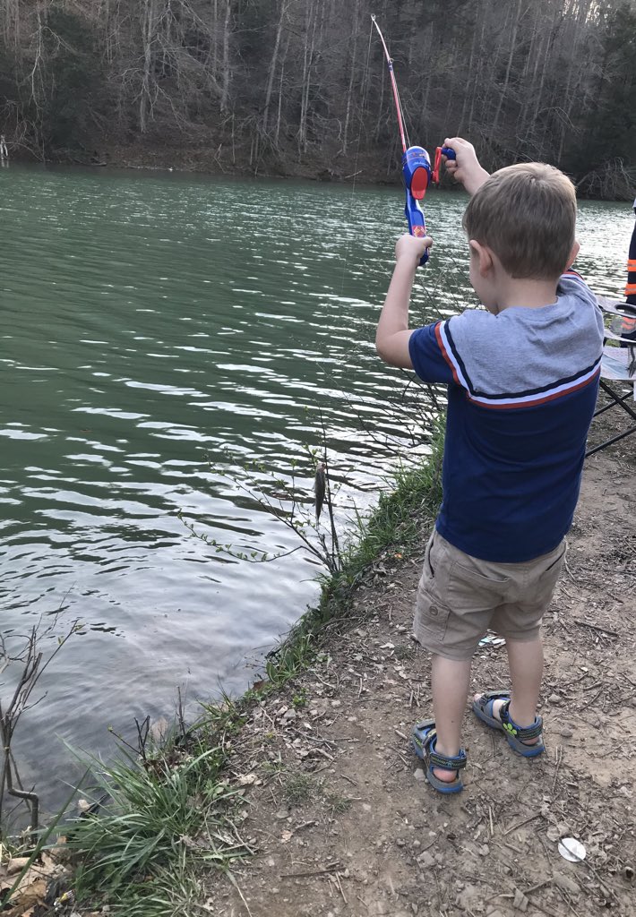 thejessmx's tweet photo. Quinton caught his first fish yesterday! https://t.co/XLQ2xG11Nw