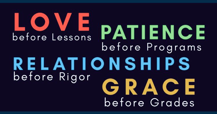 HelpATeacher's tweet photo. Love, Patience, Relationships, and Grace should be what we are focused on right now! @DrBradJohnson #helpateacher #MakeADifference https://t.co/ZmxoyHEfhJ