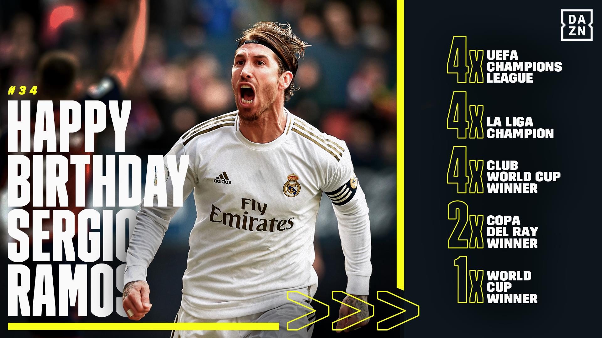 Happy Birthday to Sergio Ramos!
One of the most accomplished defenders of our time. 