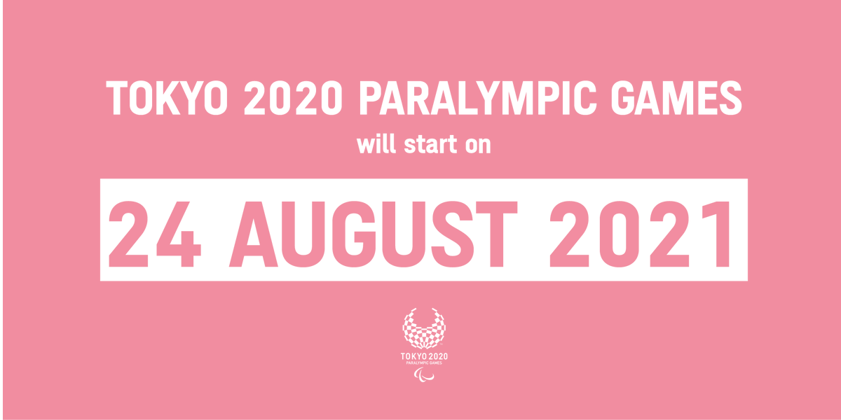 Tokyo2020's tweet photo. The #Tokyo2020 Paralympic Games will be held from 24 August until 5 September 2021. https://t.co/VIecByJdJD