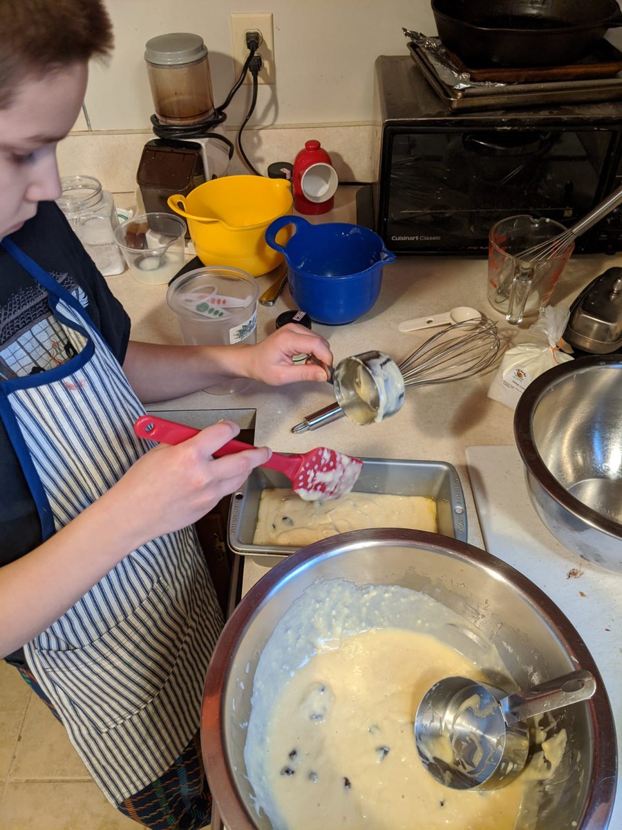Teachervogt's tweet photo. #ATKKIDS #quarantinebread cinnamon raisin swirl bread #ScienceAtHome @hysickscience @Teachervogt https://t.co/InPiEyeBHi