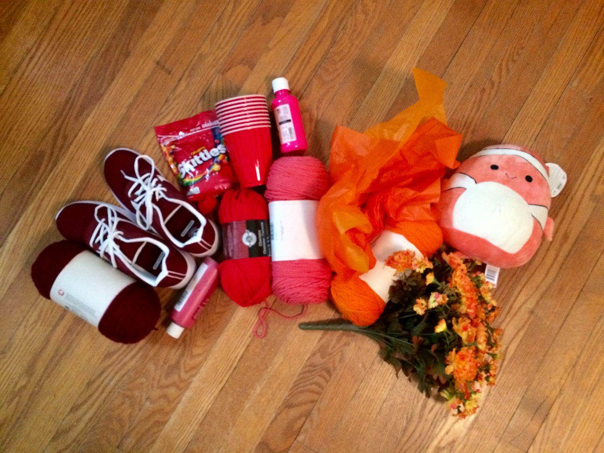 Here is a fun things to do for the week!Make a color wheel using things around the house! Today I am going to find red and orange objects. Here is what I found around my house that is red and orange! Tomorrow will be yellow! - Ms. Martin