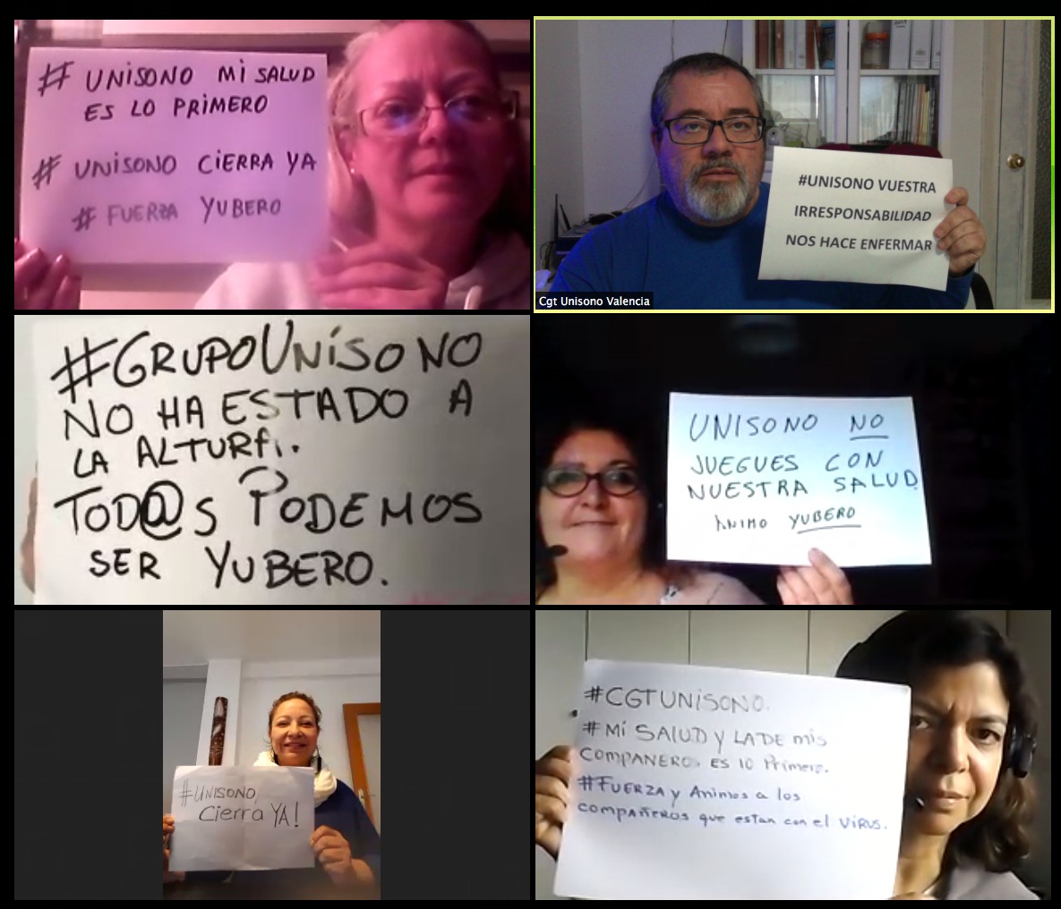 Cgtunisonovlc's tweet image. Tod@s con Yubero. Muchos ánimos y salud!