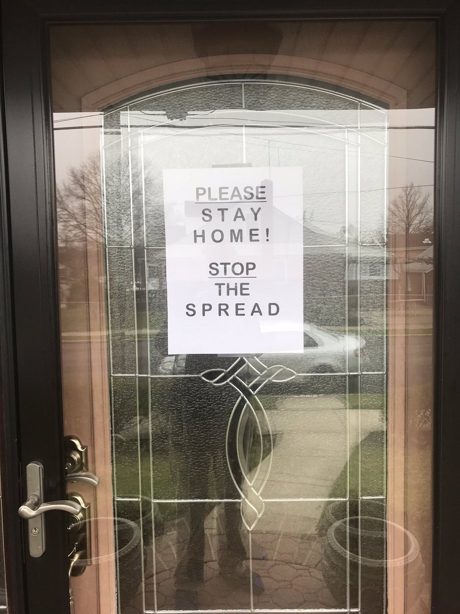 MarkSchmier's tweet photo. @News12LI Hey News12 Lets start a neighborhood initiative. All Long Islanders plce this sign on their front doors Please it is spreading too fast in Western Nassau https://t.co/r85TDNOYQH