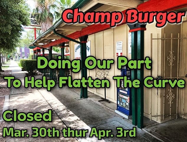 We will hunker down, stay safe and patiently wait until we can serve y'all again. #AllInThisTogether #OneWorldOneFight #houstonstrong #Houstonlockdown   #MondayMotivation #LetsGetAfterIt  #flatteningthecurve