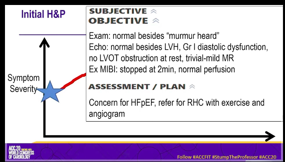 DrHilaryShapiro's tweet photo. #StumpTheProfessor Case 2 presented by @CharlieJainMD
Middle aged F with HFpEF and DOE, goes for exercise RHC showing exercise pulm HTN. https://t.co/Td8zUEv3bJ