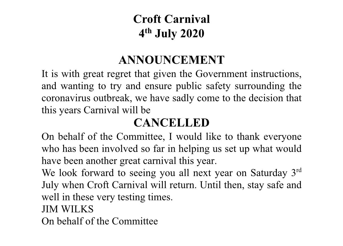 Croft Carnival tweet media