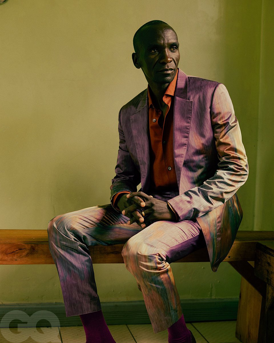 willwelch's tweet photo. Historic sub-two marathoner @EliudKipchoge photographed in Kenya for the April issue of @GQMagazine by Fanny Latour Lambert, with styling by Mobolaji Dawodu. Read the full profile here: https://t.co/wrSRJYZHIl https://t.co/Dn7zIu2xPH