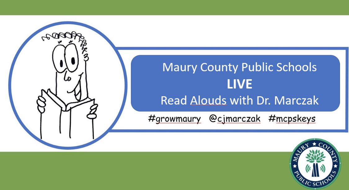 cjmarczak's tweet photo. Even though it’s Spring Break, or quarantation, I’ll still be back on this week at 9:30am each day with two new books @MauryCoSchools students! Tune in here, on MCPS Facebook, or MCPS YouTube. @Parents4MCPS @friends_fe @thedailyherald @SpringHillFresh #growmaury #mcpskeys https://t.co/aGLw3lqeSf