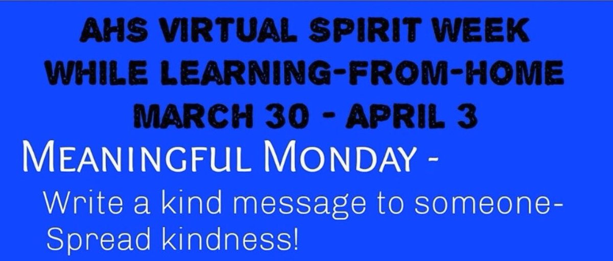 Spread the kindness and share the love - from a distance! <a href="/ATLRaiderNation/">Atlee High School</a>