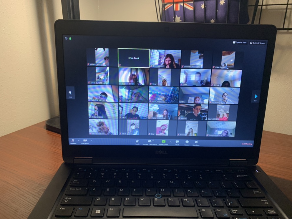 IkeSDNB's tweet photo. Distance learning from a teacher's perspective: Ms. Cook shared her Honors Chem students taking a test on PowerSchool while on Zoom so they could ask questions. Ike teachers are leading the way in innovation and engaging education! https://t.co/tyNwatreIo