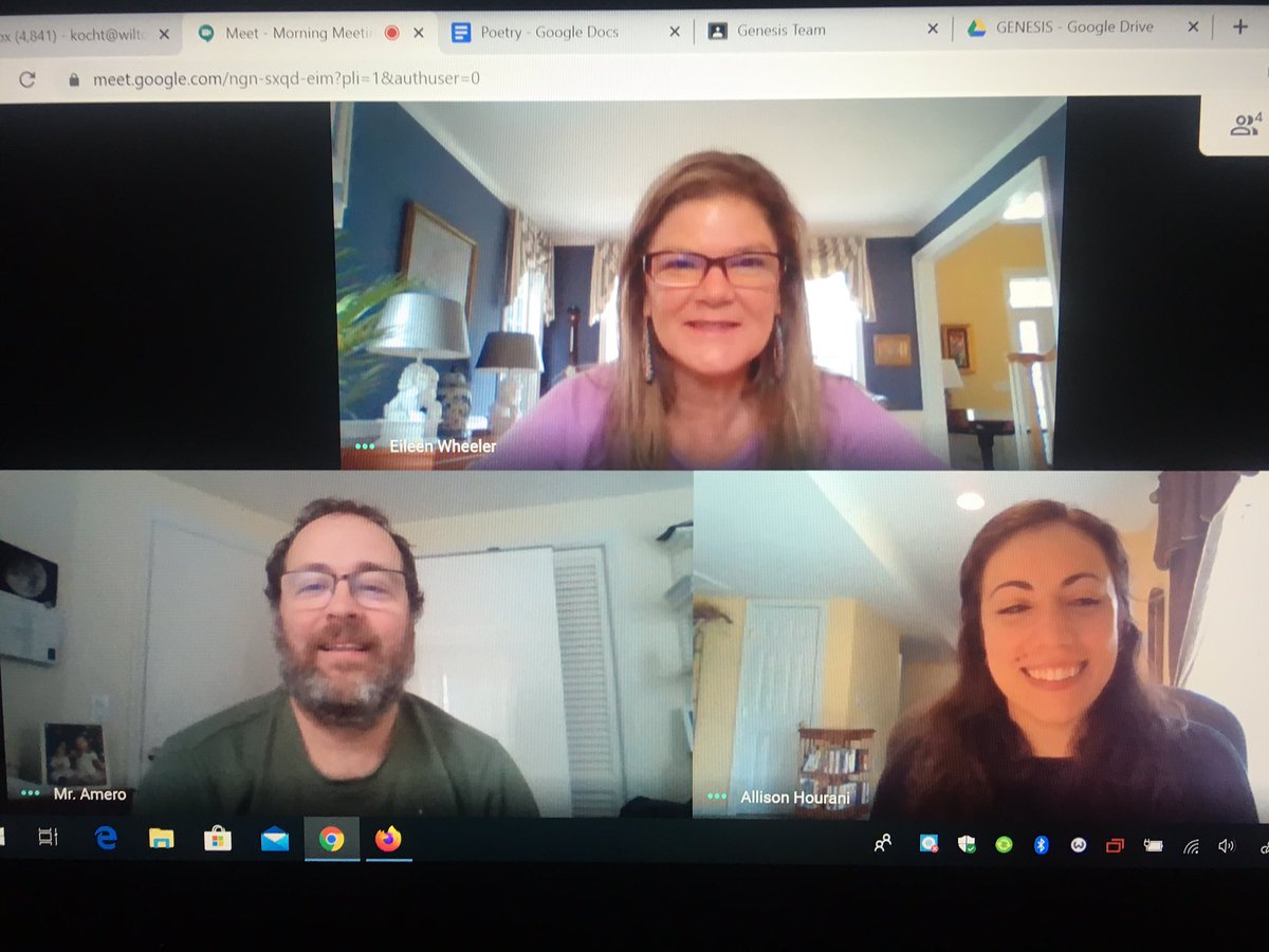 Genesis team preparing for morning meeting with the kids!