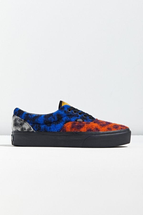 vans era mixed leopard platform sneaker