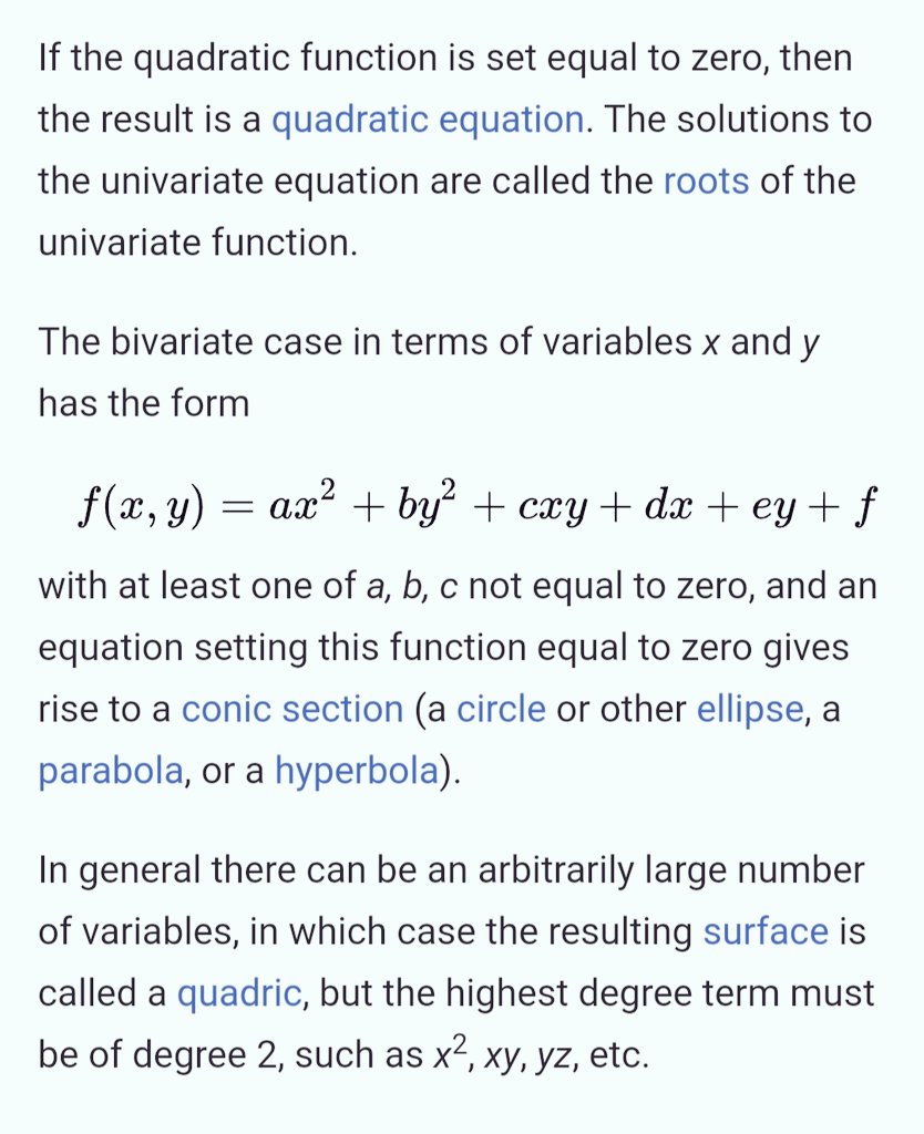 Dr Stacey Vasylchenkova Pa Twitter Today I M In Some Math Exercise One Can Plot Any Non Degenerate Case Of The 2nd Order Curve In 2d Ellips Parabola Hyperbola Using Only 3 Points If
