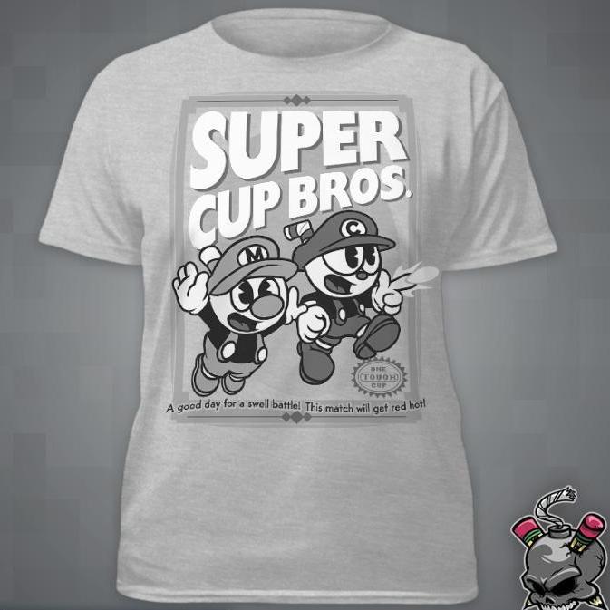 #dealoftheweek! Our #SuperMario / #Cuphead crossover is just $15.00 this week (both versions)!  
levelupoutfitters.com/products/super…