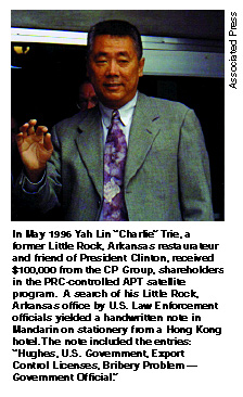 "Under it money was funneled to the Clinton organization through businesspeople, including Yah Lin “Charlie” Trie. In that case, 94 individuals either refused questioning, pled the Fifth Amendment, or fled the country."
