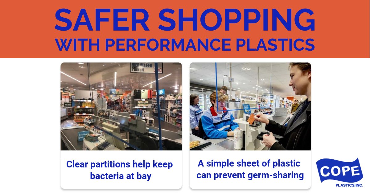 CopePlastics's tweet photo. Transparent temporary partitions are helping to protect both employees and customers from contamination.
#powerofplastics #covid19 #StopTheSpread https://t.co/3yKarYhEzF https://t.co/lBkxyVAmxE