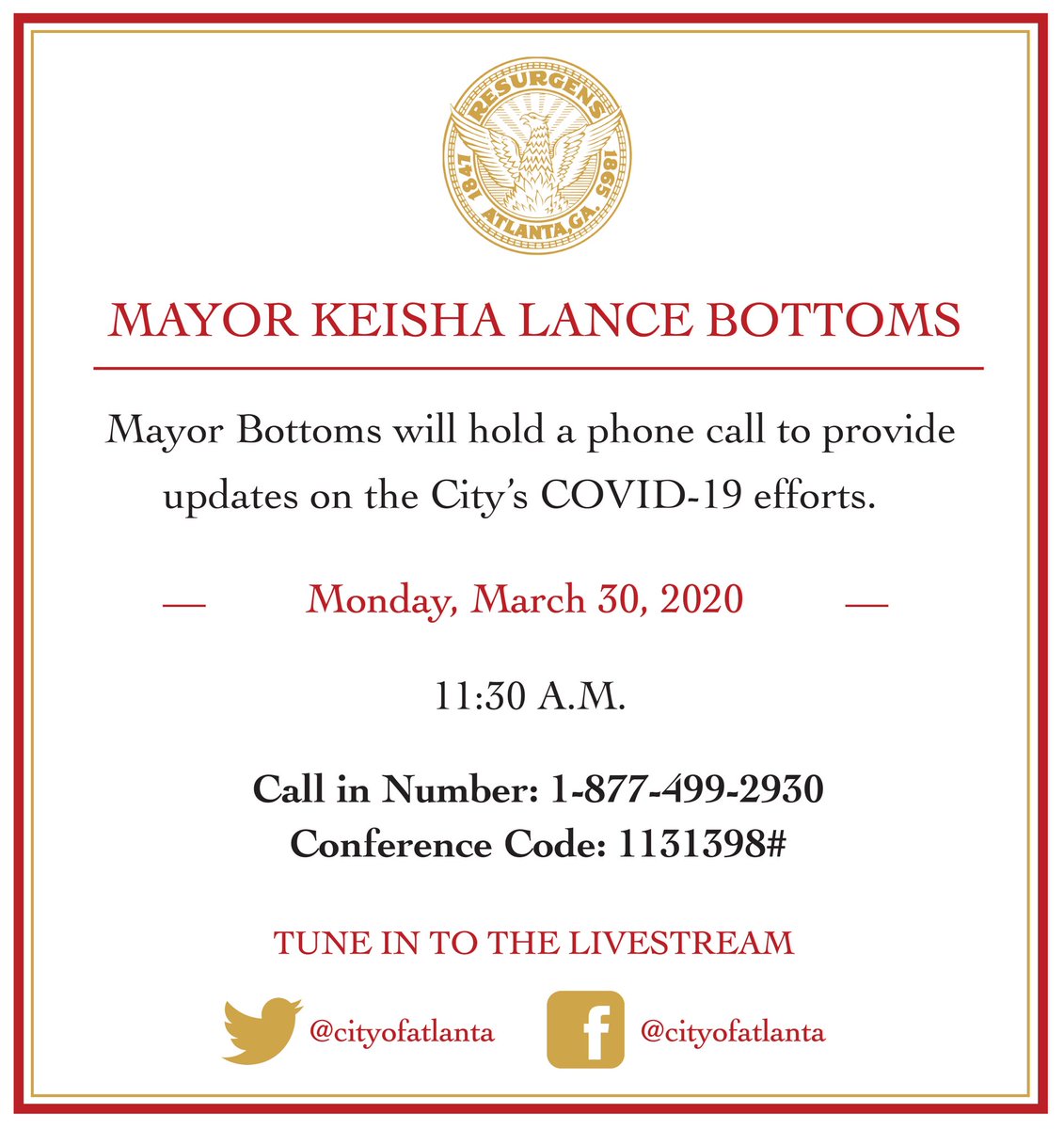 City of Atlanta, GA tweet media