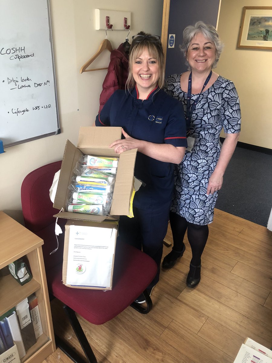 SamVictor's tweet photo. A massive thank you to the Designed to Smile team for their donation of toothbrushes and toothpaste for the patients at Neath Port Talbot Hospital #StaySafe @SwanseabayNHS https://t.co/CvCXs2vzwd