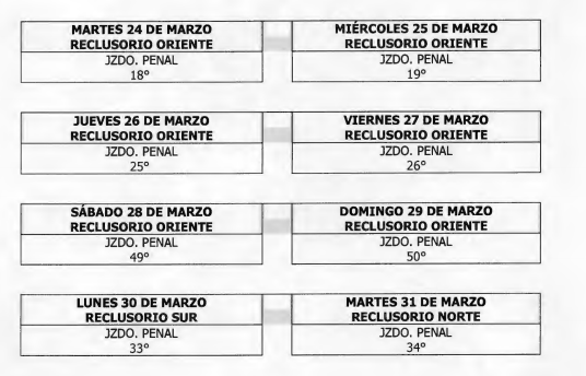 PJCDMX's tweet photo. #PorSiTeLoPerdiste Te compartimos el rol de turno extraordinario para los Juzgados de 1a Instancia en materia Penal, sistema tradicional, para detenciones por caso urgente o cateos y para la atención a la Ley de Acceso de las Mujeres a una Vida Libre de Violencia #Justicia https://t.co/2LujIKORyl