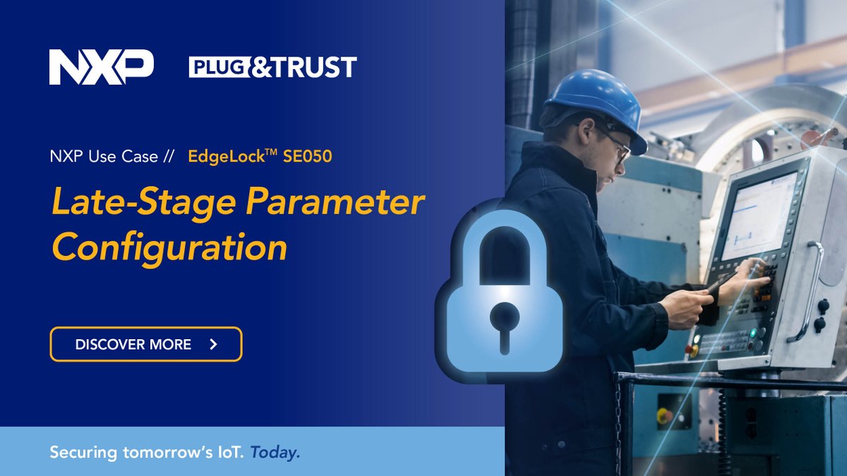 Manufacturer of IoT devices need to address varying customer requirements while maintaining scalability. EdgeLock SE050 ensures quick and secure late-stage parameter configuration by using a NFC phone or reader to load settings with a simple tap. ow.ly/iVAj50yZGVe