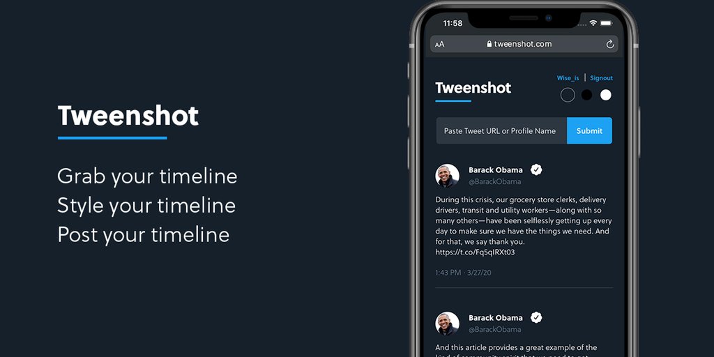 i_am_liberty's tweet photo. Shout out to those who are able to doubledown and #BuildSomethingFromNothing in this season. Way to go @wise_is!
Tweenshot: Grab, style and post your Twitter timeline https://t.co/kzU8lUcdFG via @Wise_is https://t.co/BlaLizDrOq