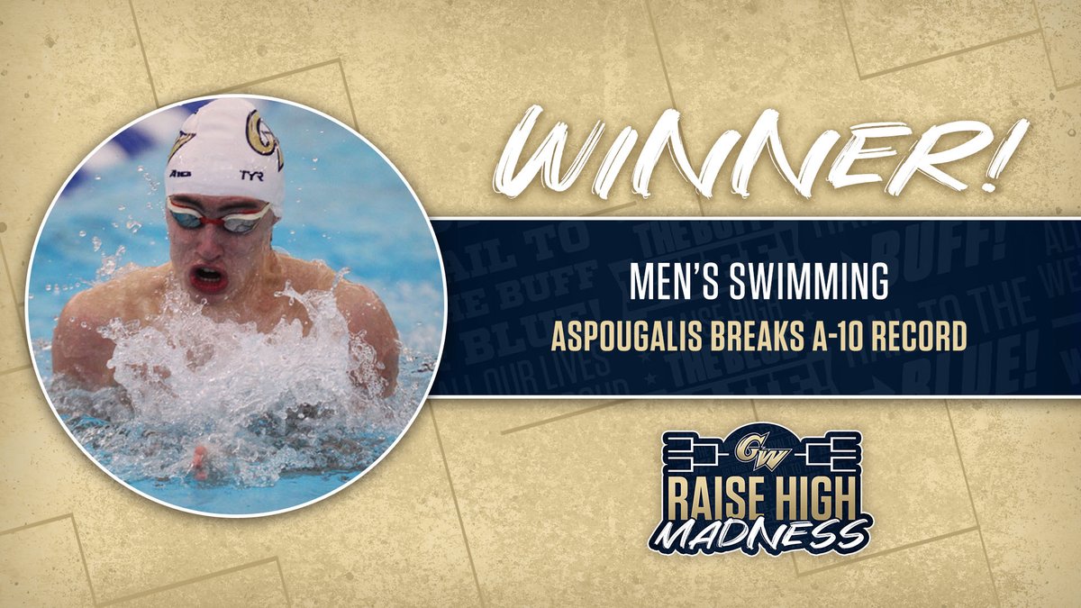 GWsports's tweet photo. .@GW_Sailing (62%-38%) and @GWSwimDive (82%-18%) move on to the next round of #RaiseHighMadness! https://t.co/K5UyZjQuth