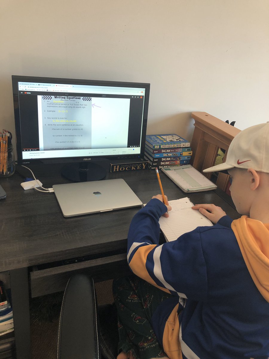 MHBossLady's tweet photo. Distance learning day 1. We got this! #STMAPride https://t.co/0UUQ7WUNAb