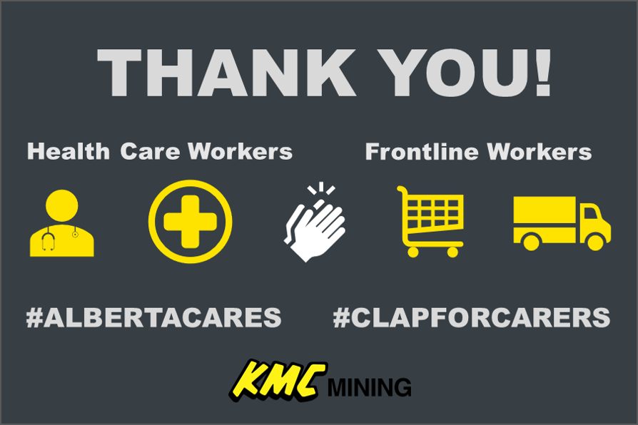 KMC_Mining's tweet photo. Thank you!! #albertacares #clapforourcarers https://t.co/ZoityL00Yw