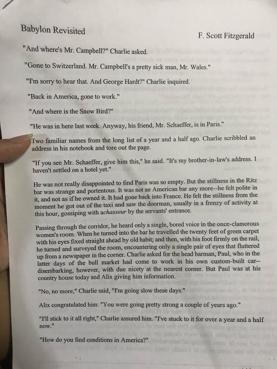 Just read: กลับไปอ่าน ethereal มาเพราะอยากเขียนตอนพิเศษกักตัวฮอกวอตส์ค่ะ

Now reading: Babylon Revisited

Next up: the Curious Case of Benjamin Button
ติดแหง็กอยู่กับ F. Scott Fitzgerald ไปยาวๆสองเรื่องเลย โดนบังคับอ่านเพราะจาสอบ ความทรมานของเด็กเอกอิ๊ง😢