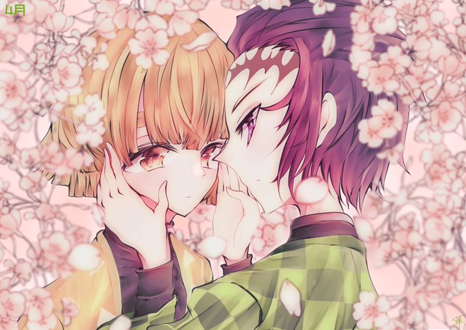 𝕡𝕠𝕡𝕠𝕜𝕠さんがTwitterに投稿した我妻善逸(鬼滅の刃)のイラスト。