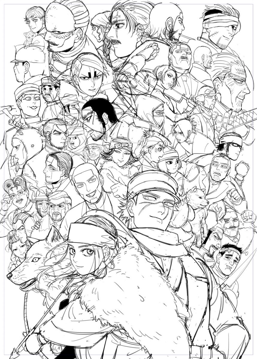赤ブーさんの超黄金暗号2020の告知イラストのメイキング
1ラフ
2線画
3レイヤー塗分け
4仕上げ
(順番になってなかったらすみません) https://t.co/pn5W7KjobE