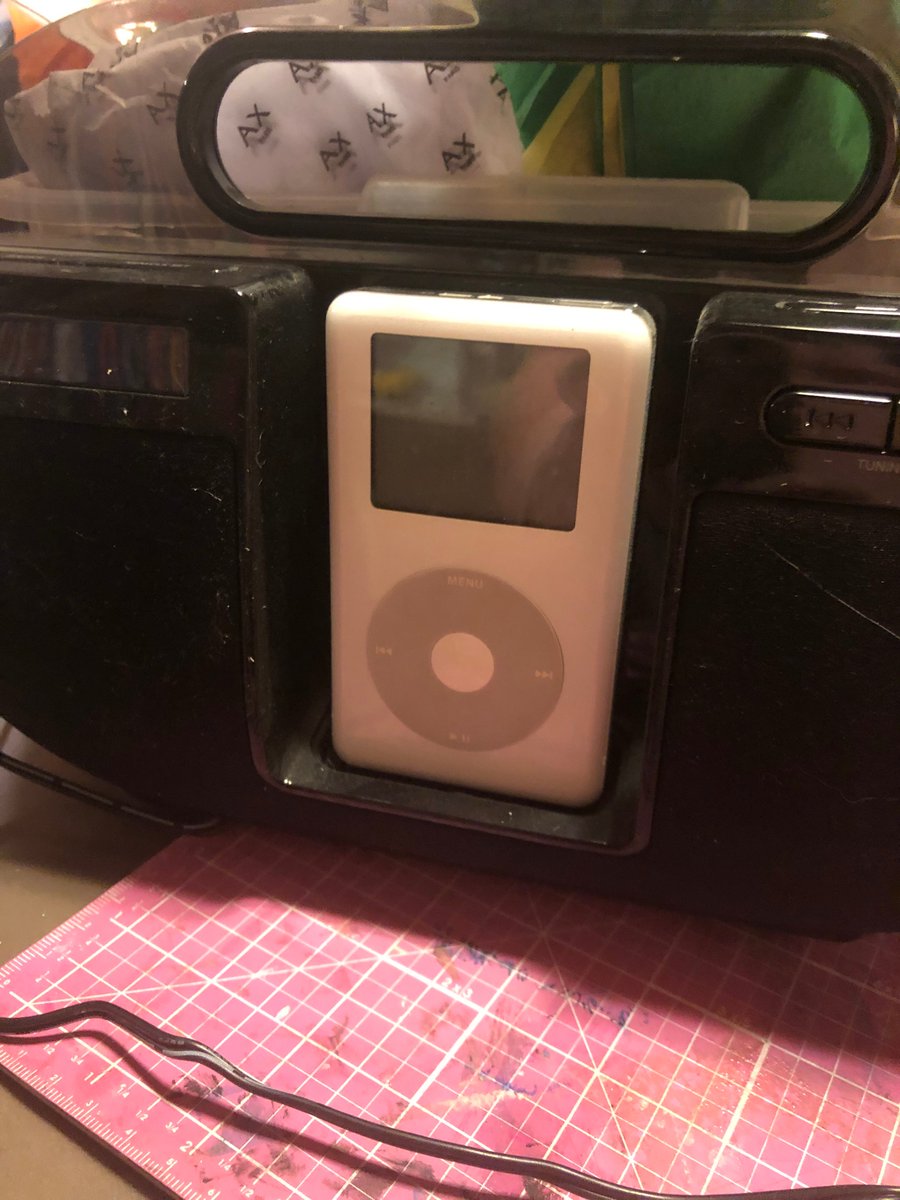 lunakat805's tweet photo. When you deep clean your studio and find ancient history: #Clickwheel #homearcheaology https://t.co/m9bQQSruFK