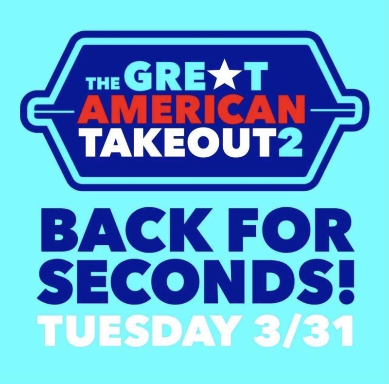 PDimitri55's tweet image. America’s restaurants need our help! Join #TheGreatAmericanTakeout on 3/31 and order delivery or takeout to help save our nation’s struggling restaurants. 
I’m committing to eat at least one delivery/takeout meal on 3/31 to help save our nation’s struggling restaurants.