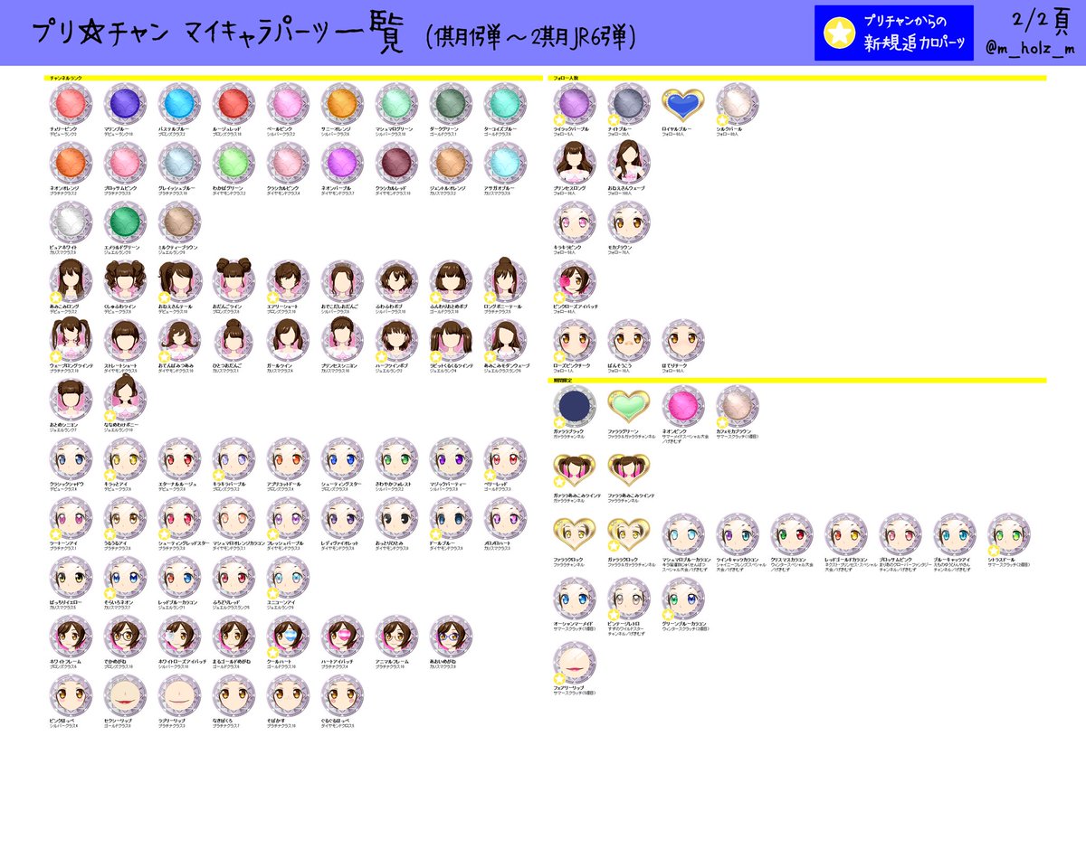 まちゃ プリパラ マイキャラパーツ一覧 以前に作ったマイキャラパーツ一覧です ご自由にお使いください プリパララストまで 多分 抜け無しです まちゃ プリパラ マイキャラパーツ一覧 以前に作ったマイキャラパーツ一覧です ご自由にお使いください プリパララストまで 多分 抜け無しです