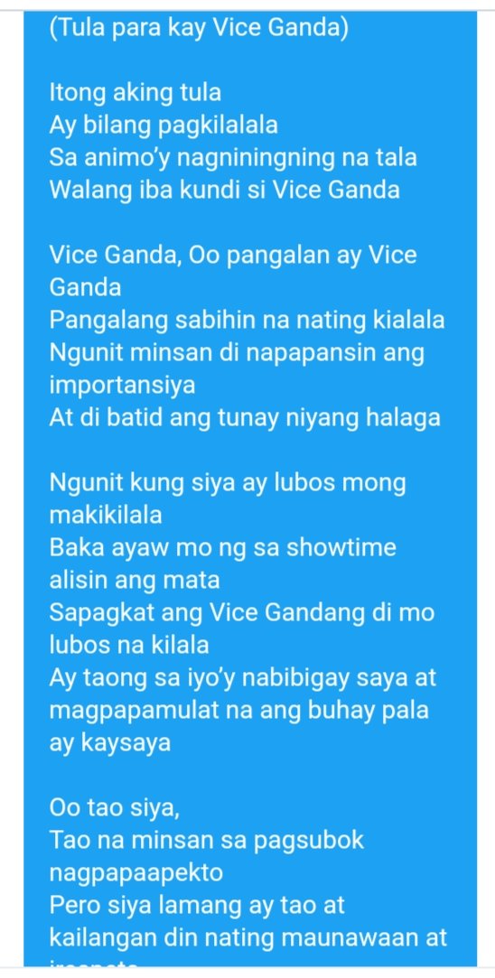 Happy bday vice Ganda..
Napatula pa ako tuloy 