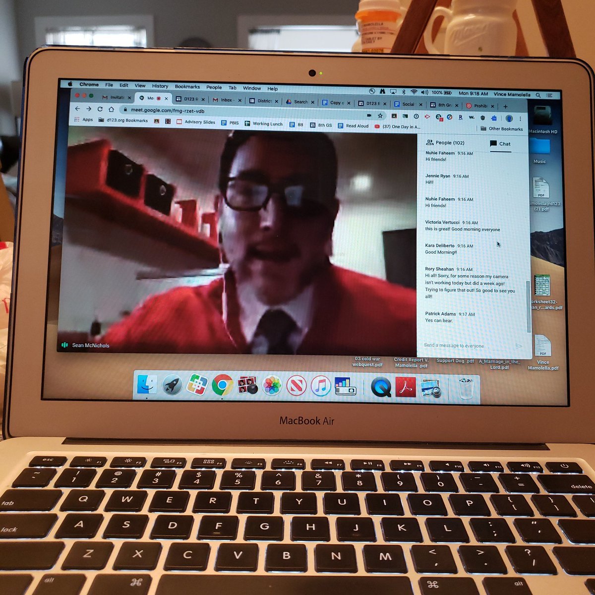 vmamolella's tweet photo. Awesome day for OLHMS. First all staff google meeting. Getting ready to provide our students with some great ELearning opportunities! #olhms #d123 https://t.co/vnm4SY8Asa