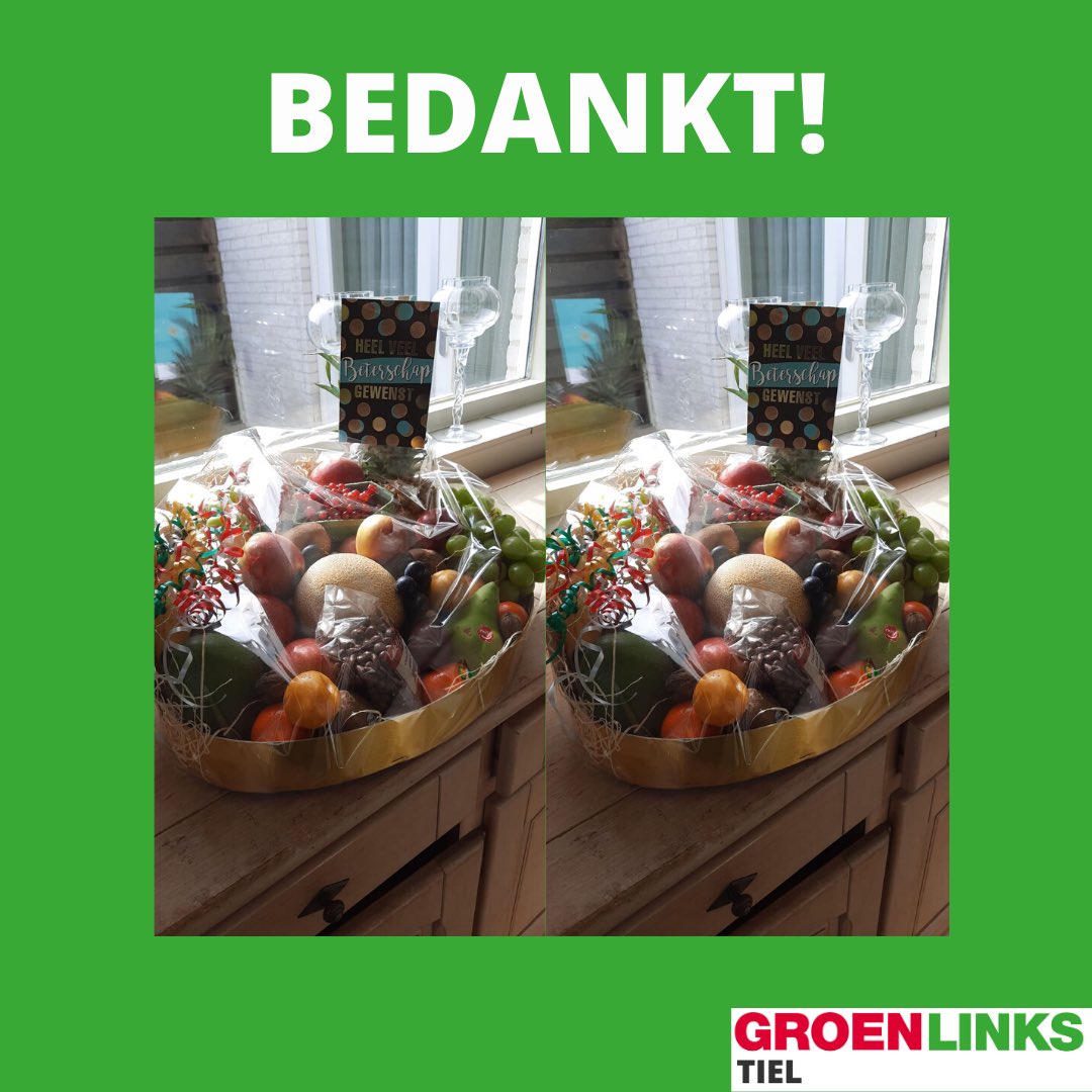 Zojuist heeft onze fractievoorzitter Ünal Sözen dit leuke fruitmandje persoonlijk gekregen door W. de Boer van <a href="/PvdBTiel/">PvdB Tiel</a> nu hij thuis zit in verband met een breuk. Super bedankt!❤️