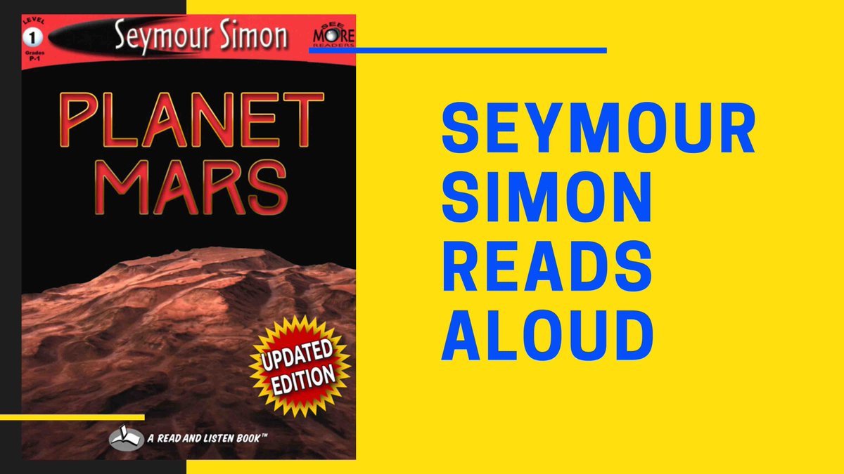 Monday, 3/30/20, my reading today is PLANET MARS. This is a revised, up-to-date version. The book is a SeeMore Reader, which means it's for younger elementary school, but I think all of us can enjoy leaving Earth for a few minutes. Enjoy! youtube.com/c/SeymourSimon…