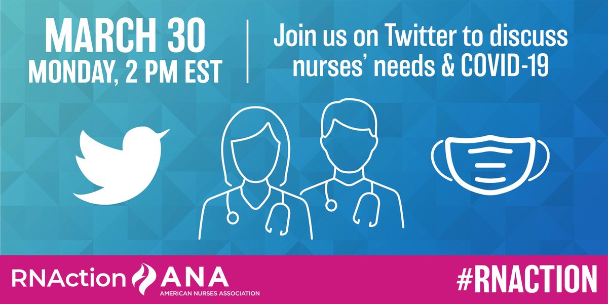 Brother_Martyn's tweet photo. Join @RNAction for its upcoming Twitter chat today at 2-3 PM ET hosted by @Phone2Action with @ANANursingWorld &amp; @ANAPresident to learn how you can support #nurses nationwide during the #COVID19 pandemic. Mark your calendar! #RNAction #GetMePPE https://t.co/jtPDozZB1J