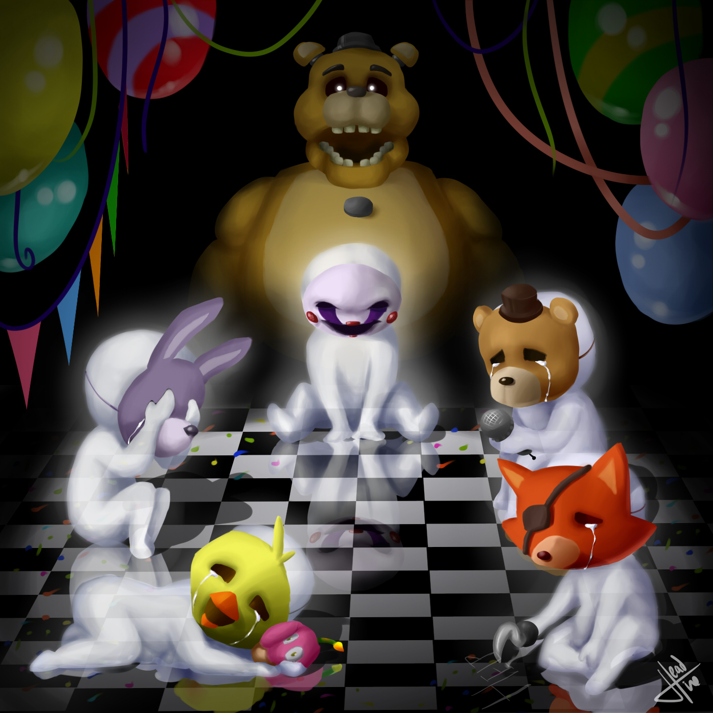 Fnaf art I  Bonnie chica foxi freddy ArT.