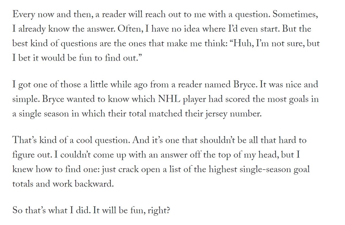 New post: A reader sent in a simple trivia question that turns out not to be very simple at all, and my quest to find the right answer nearly broke me. theathletic.com/1708548/2020/0…